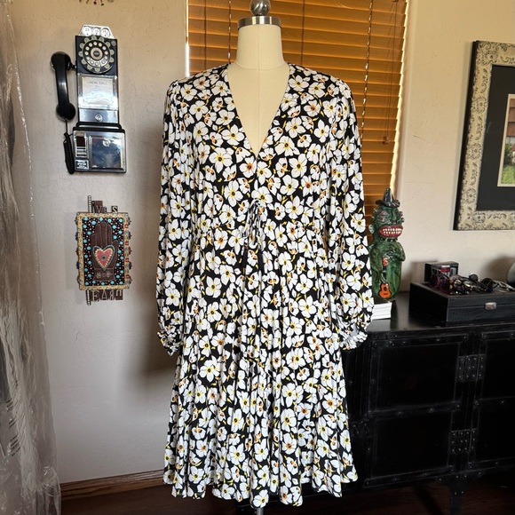NWT Hale Bob Daeja floral print jersey dress XL - Picture 2 of 14